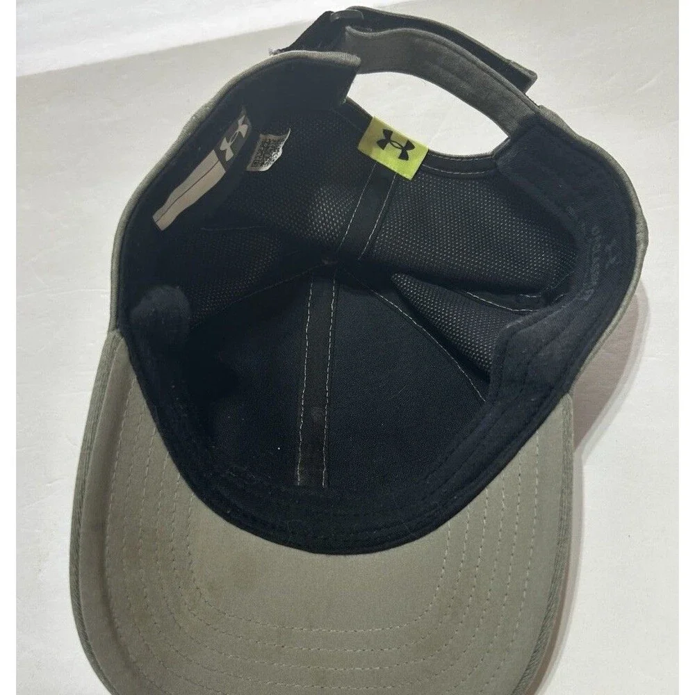 Youth Under Armour Hat Cap Green Neon Logo Adjustable Strap Back Athletic Gear